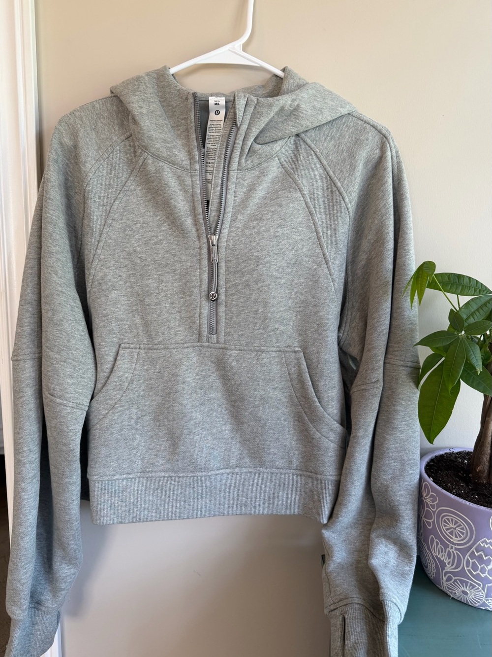 lululemon athletica Light Gray Quarter-Zip Pullover